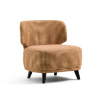 Кресло Каминное с рисунком в ломаную клетку размер XL Odalie дизайн Э Галлины единый размер каштановый AM.PM  фото, kupilegko.ru